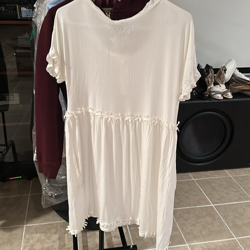 POL Cream Ruffled Tunic Top - Picture 5 of 7